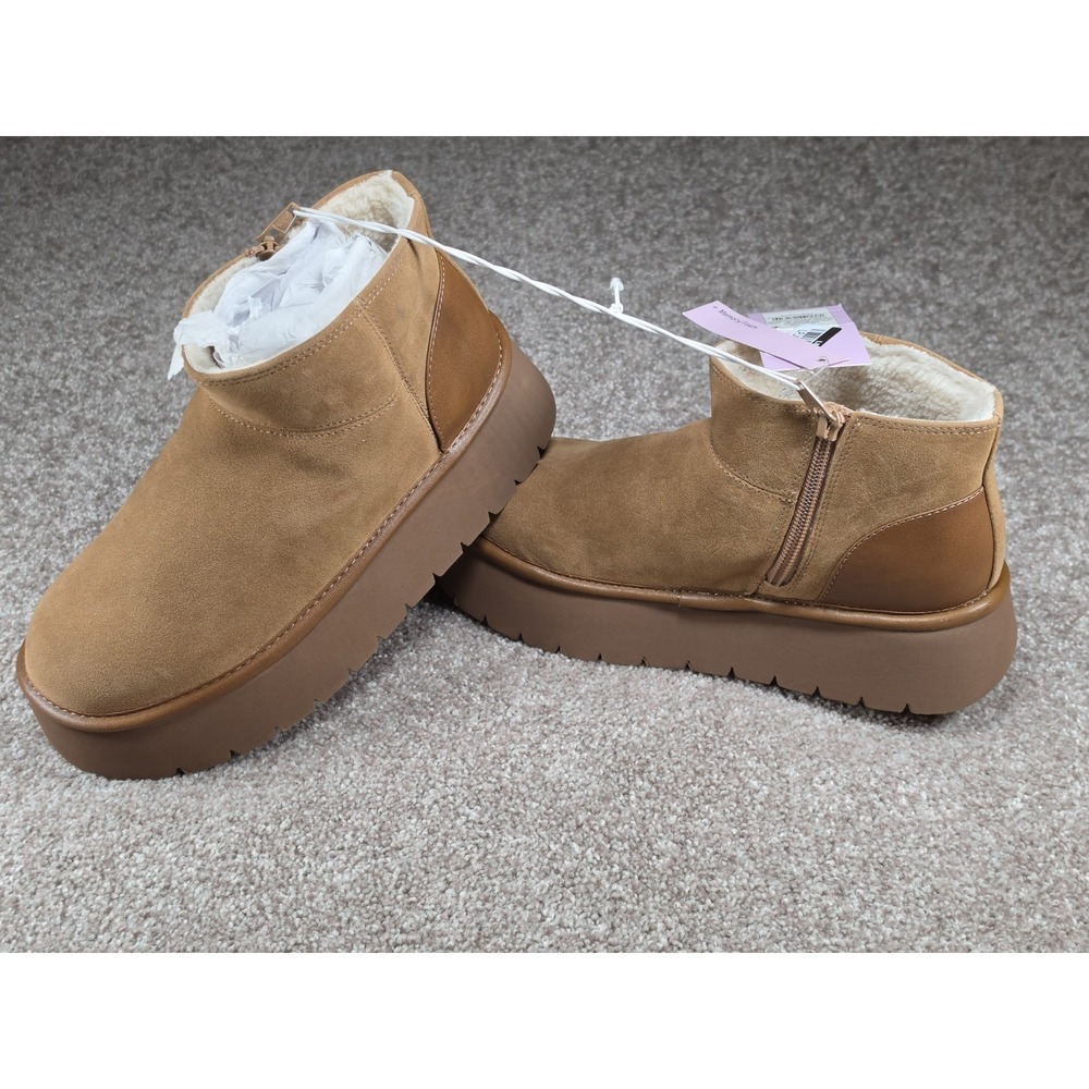 Wild Fable Missy Platform Ankle Boots Womens Size 6 Chestnut Faux Suede NWT - Picture 4 of 6
